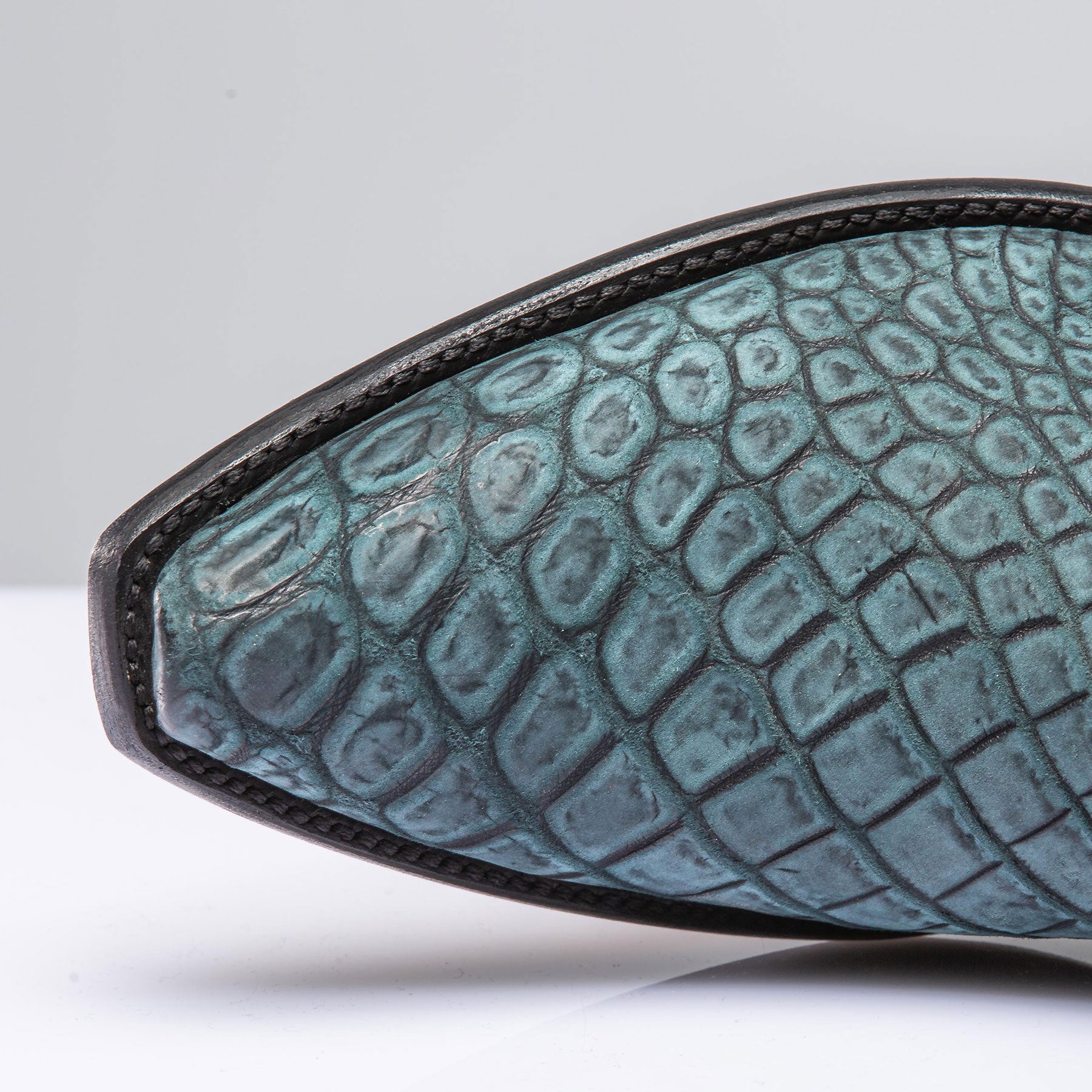 Stallion Boots Sato Sueded Gator Zorro In Teal Mens - Cowboy Boots