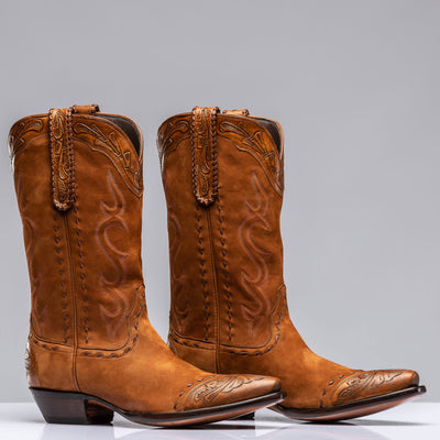 Stallion Boots Suede Boot with Tooling III Mens - Cowboy Boots