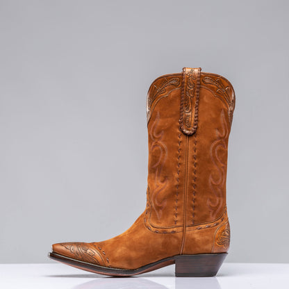 Stallion Boots Suede Boot with Tooling III Mens - Cowboy Boots