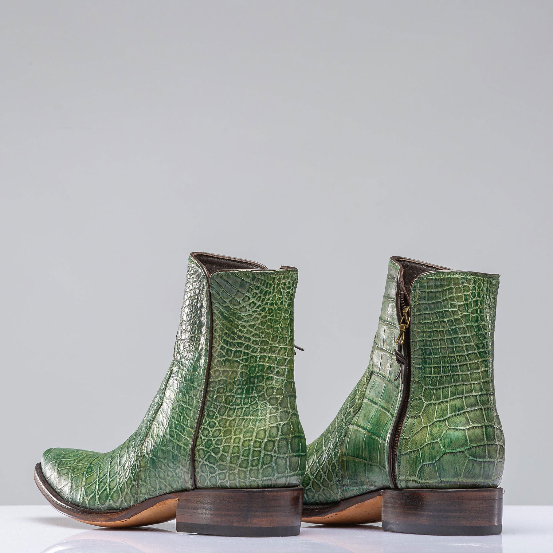 Stallion Boots Twilight Gator Zorro In Green Mens - Cowboy Boots