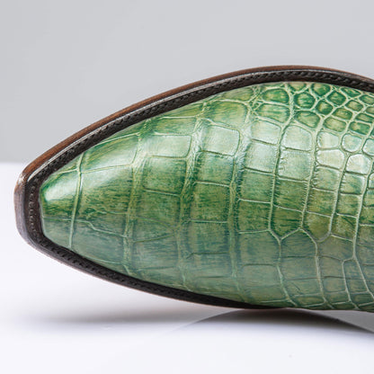 Stallion Boots Twilight Gator Zorro In Green Mens - Cowboy Boots