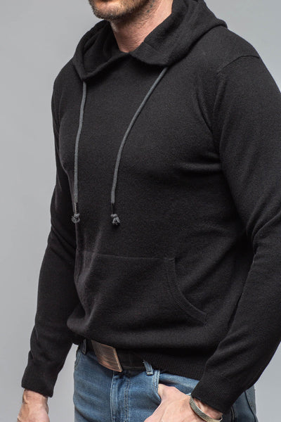 Florio II Cashmere Hoodie In Black | Mens - Sweaters | Stile Latino