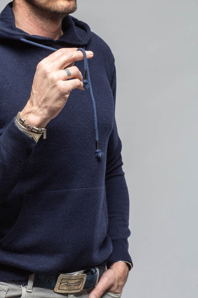 Stile Latino Florio II Cashmere Hoodie In Navy Mens - Sweaters