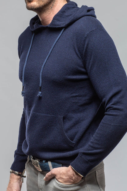 Stile Latino Florio II Cashmere Hoodie In Navy Mens - Sweaters