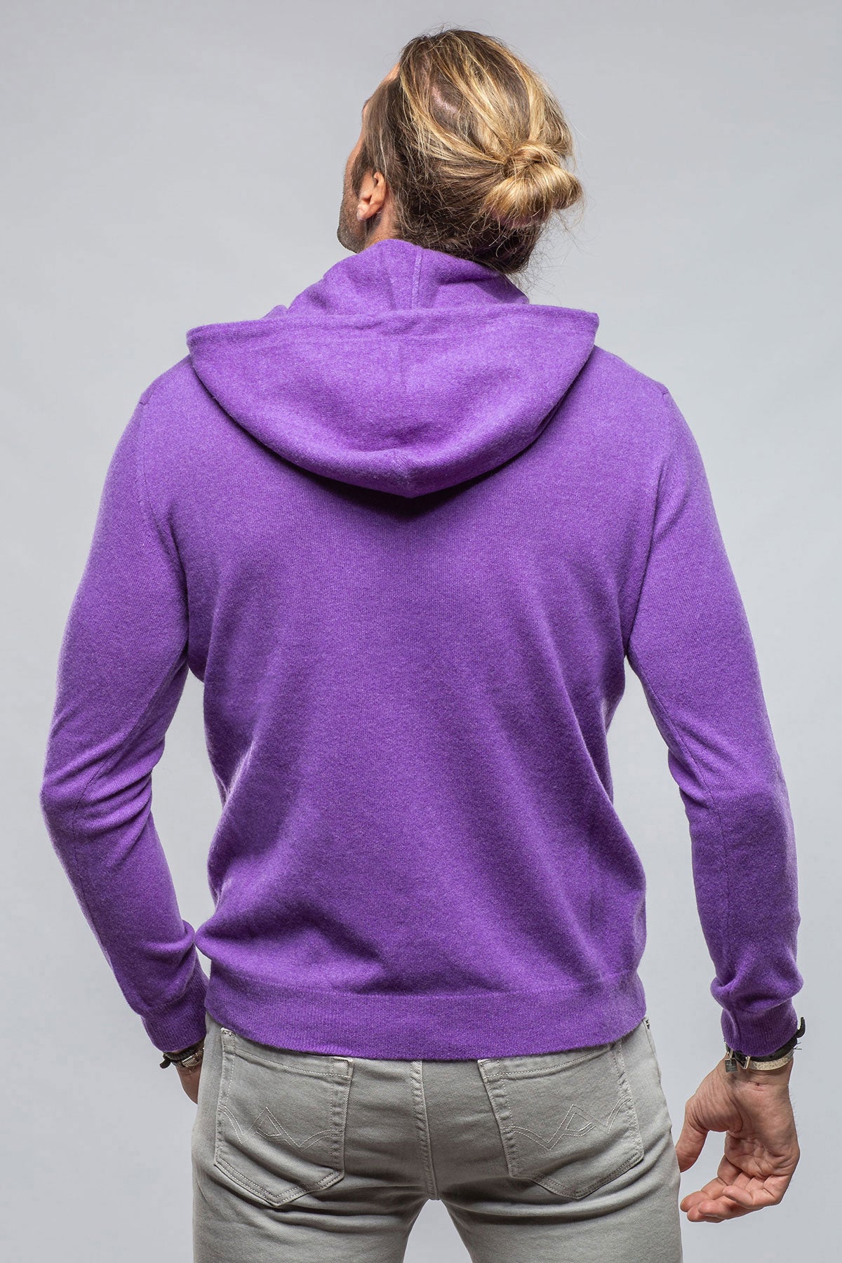 Stile Latino Florio II Cashmere Hoodie In Purple Mens - Sweaters