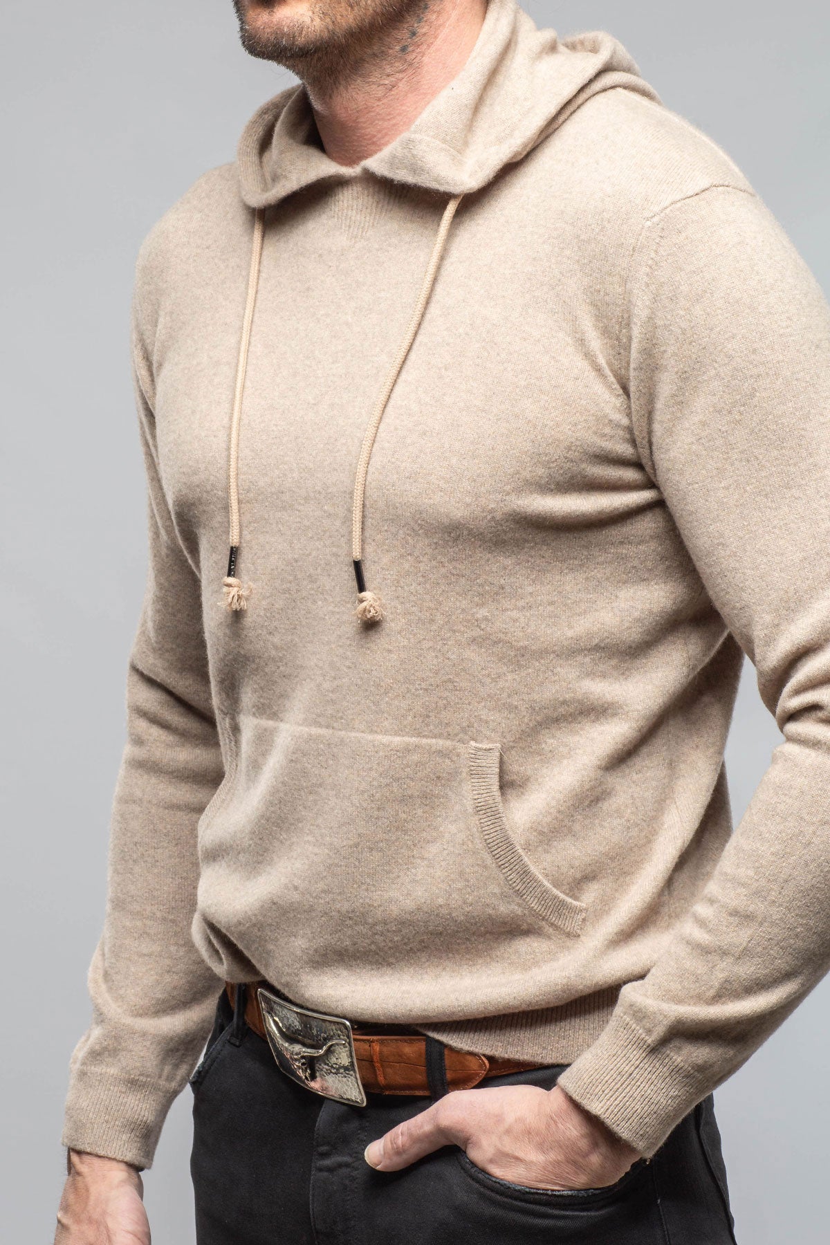 Stile Latino Florio II Cashmere Hoodie In Tan Mens - Sweaters