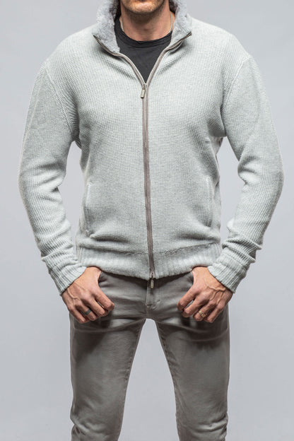 Stile Latino Golis Cashmere Zip Sweater In Grey Mens - Sweaters