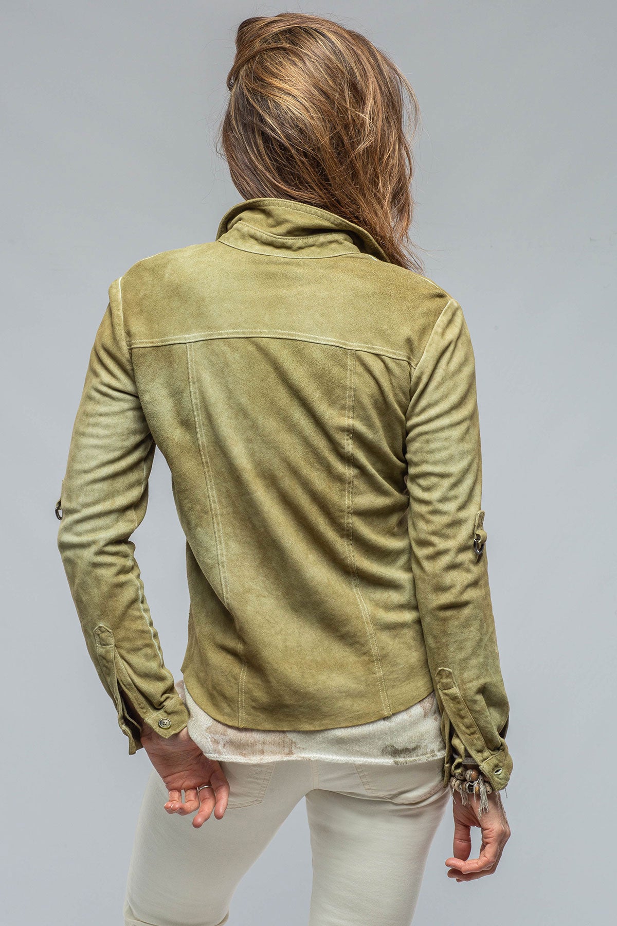 Meryl Suede Safari Shirt | Ladies - Outerwear - Leather | Roncarati