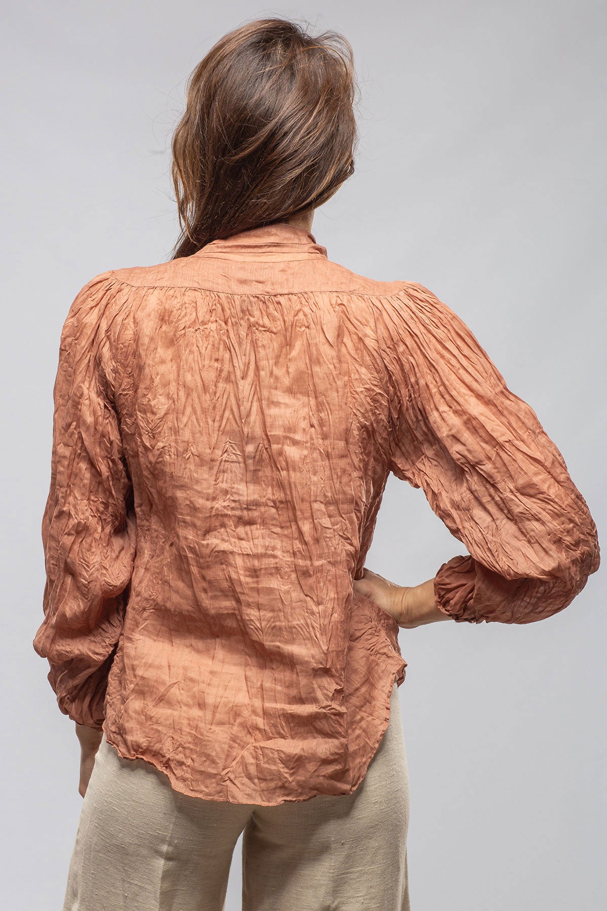 T.ba Caterina Linen Blouse In Dusty Rose Ladies - Blouses
