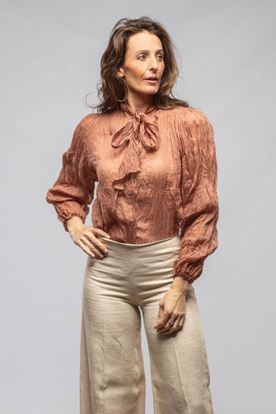 T.ba Caterina Linen Blouse In Dusty Rose Ladies - Blouses