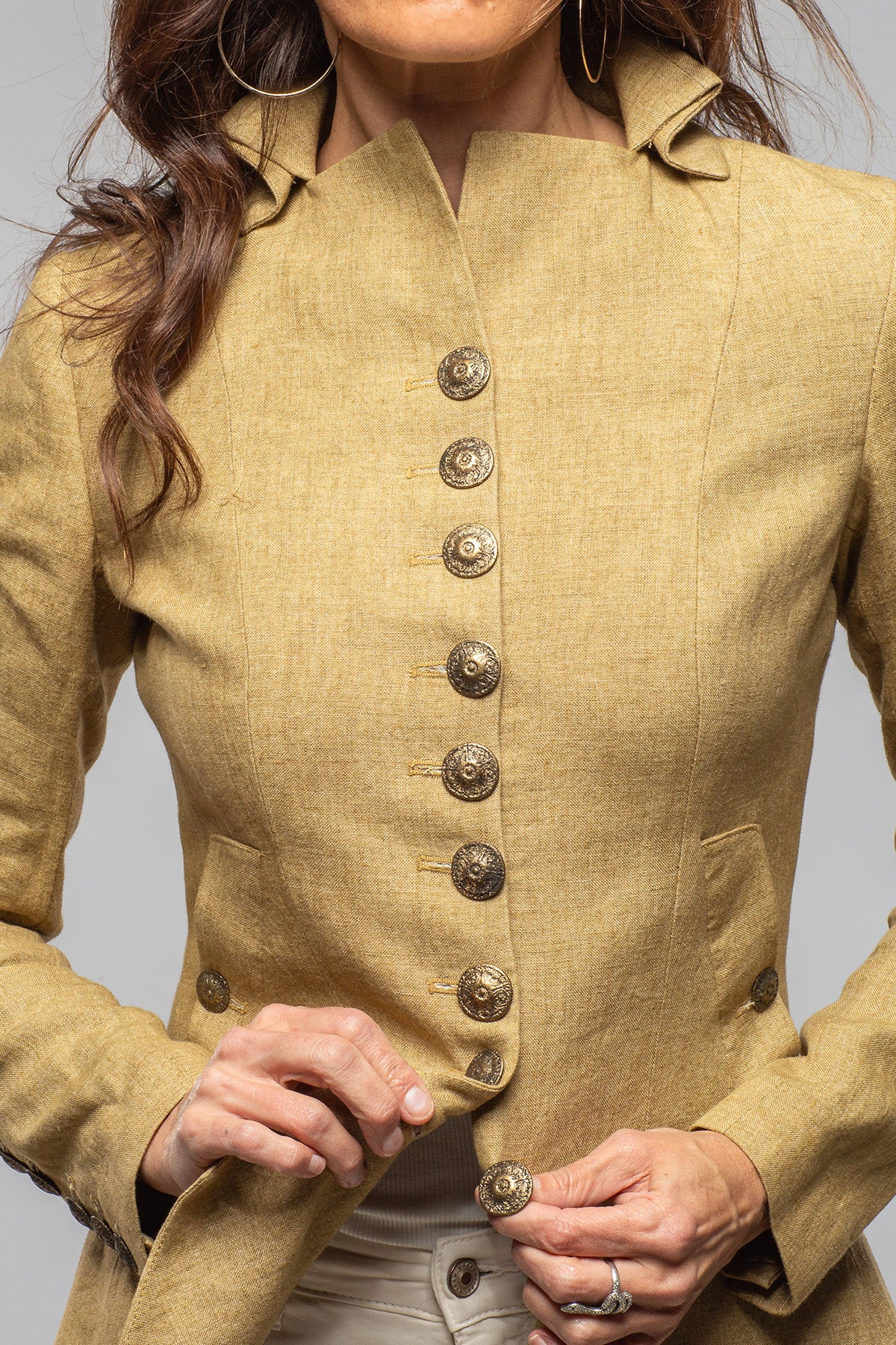 T.ba Cipriani Linen Jacket In Sand Ladies - Tailored