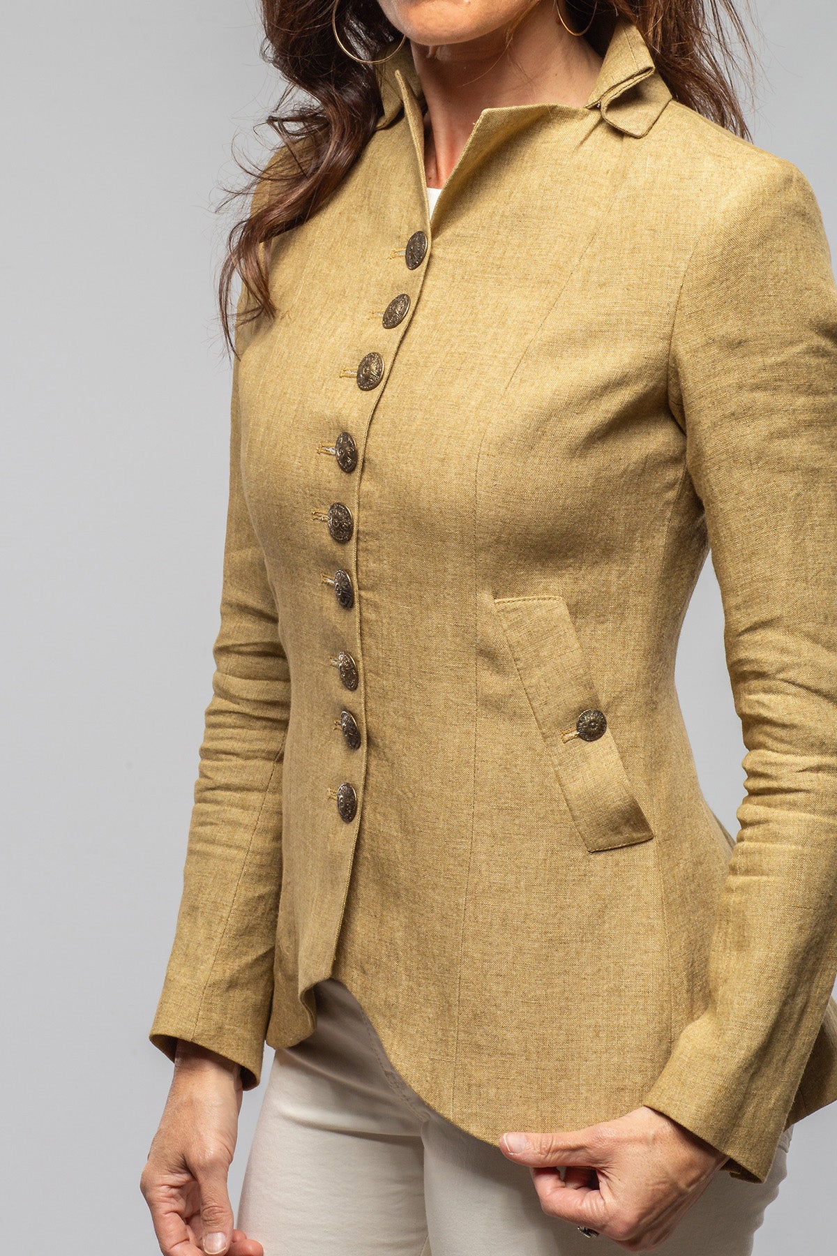 T.ba Cipriani Linen Jacket In Sand Ladies - Tailored