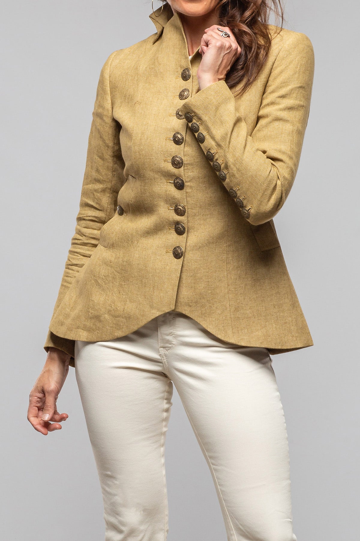 T.ba Cipriani Linen Jacket In Sand Ladies - Tailored