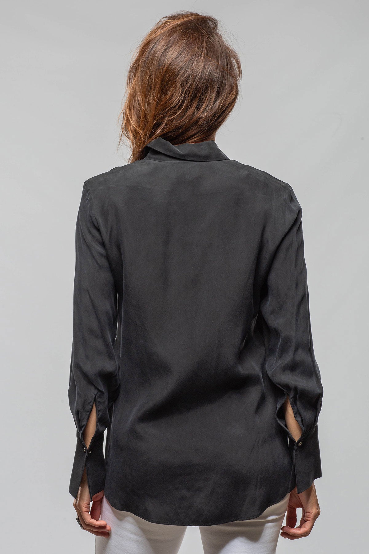 Rania Cupro Blouse In Black | Ladies - Blouses | T.ba