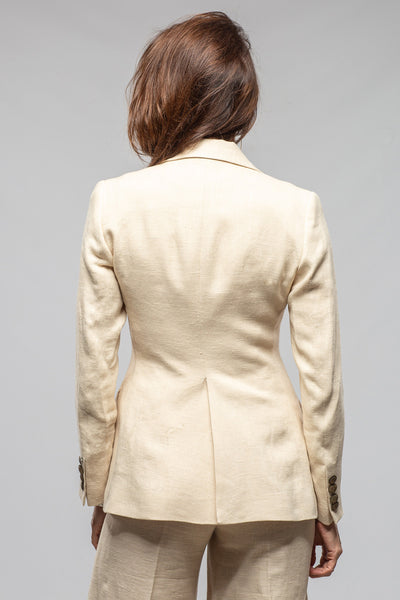 T.ba Rendezvous Jacket In Heavy Natural Linen Ladies - Tailored - Jackets