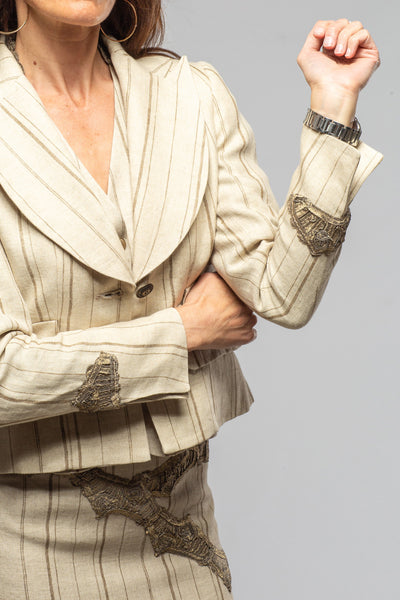 T.ba Sevilla Stripe Linen Jacket Ladies - Tailored - Jackets