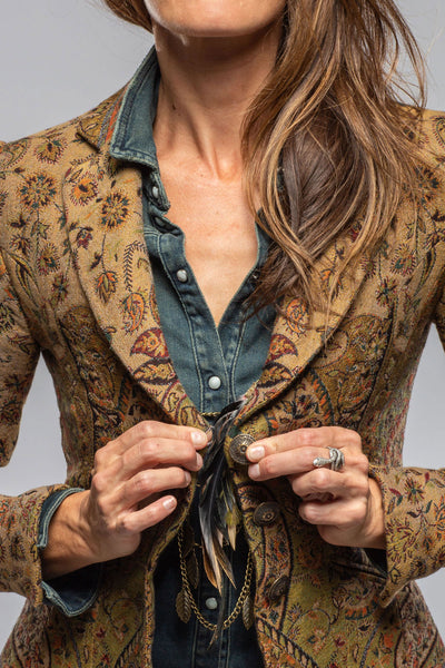 Sullavan Jacket In Green Paisley Jacquard | Ladies - Tailored - Jackets | T.ba