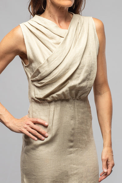 T.ba Toscana Linen Dress In Stone Ladies - Dresses