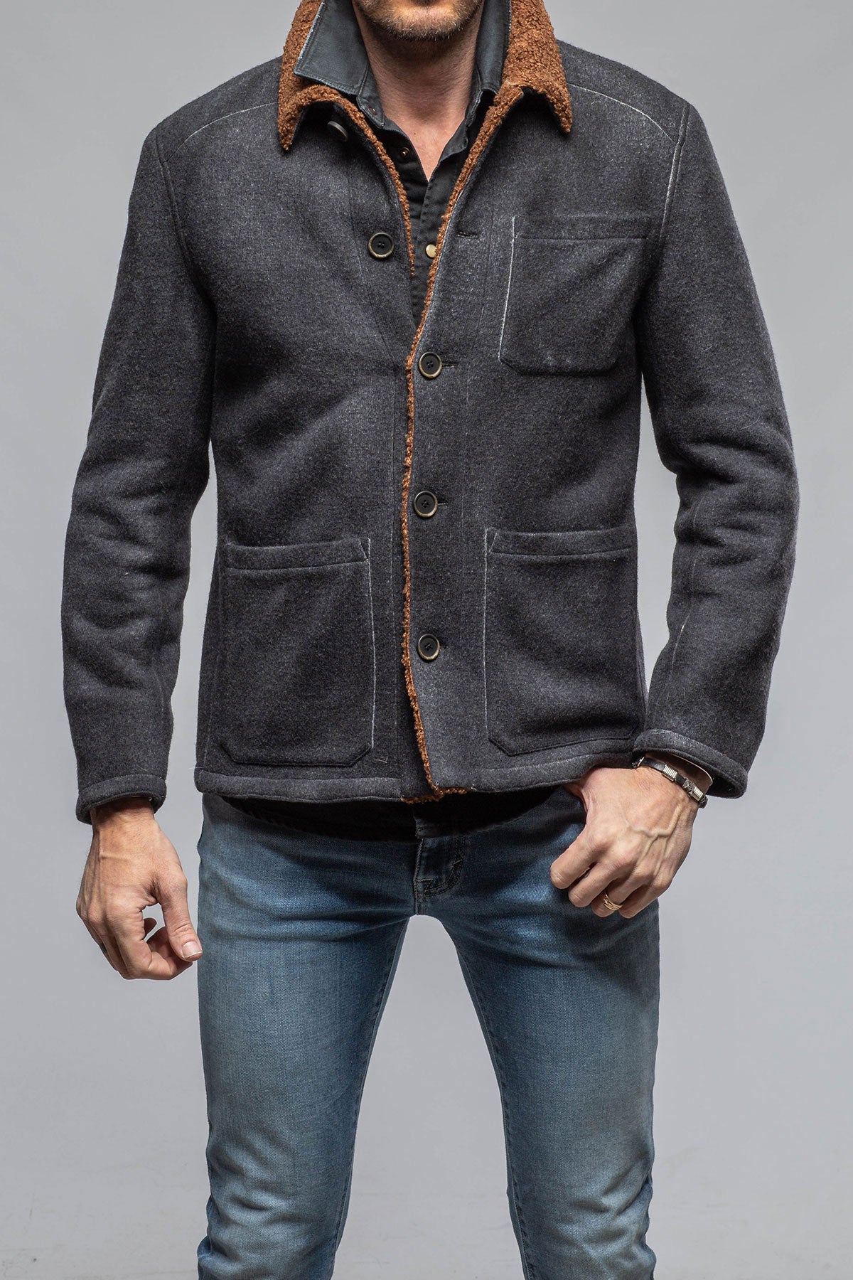 Montreal Sherpa Knit Jacket | Warehouse - Mens - Outerwear - Cloth | Gimo's