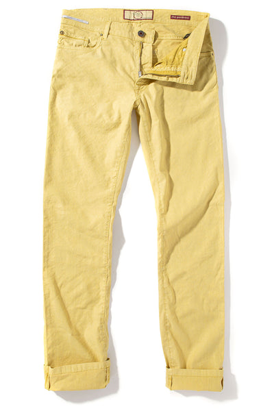 Teleria Zed Barbados 5-Pocket Stretch Linen In Acacia Mens - Pants - 5 Pocket