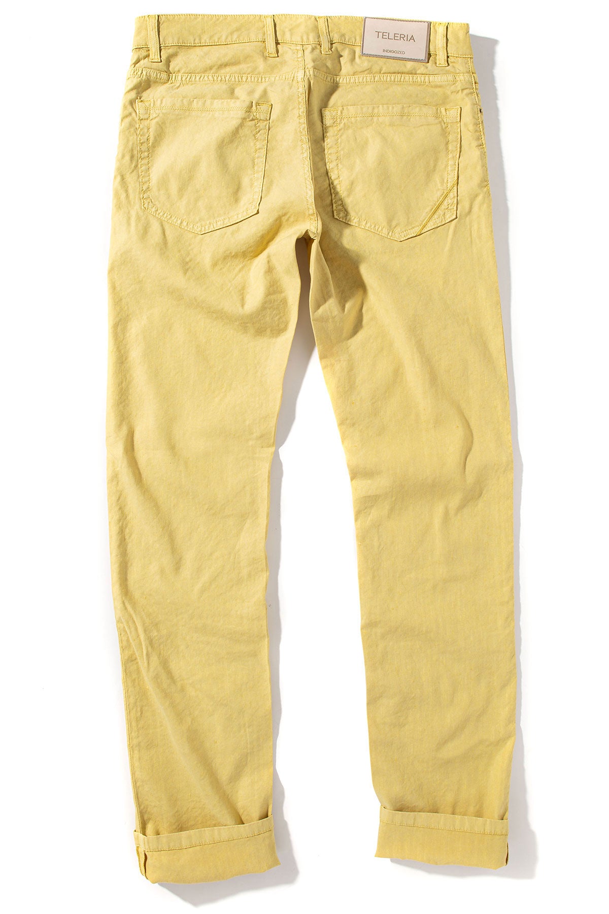 Teleria Zed Barbados 5-Pocket Stretch Linen In Acacia Mens - Pants - 5 Pocket