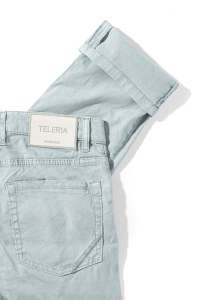 Teleria Zed Barbados 5-Pocket Stretch Linen In Ardesia Mens - Pants - 5 Pocket