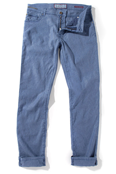 Teleria Zed Barbados 5-Pocket Stretch Linen In Riviera Mens - Pants - 5 Pocket