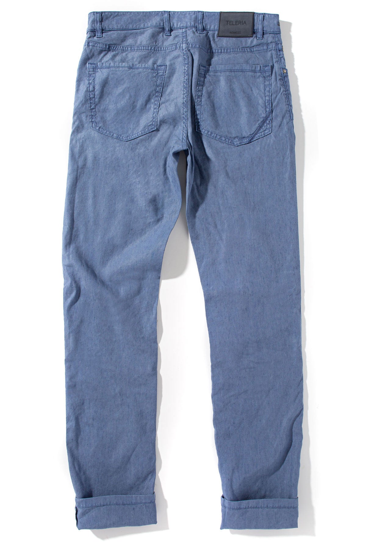 Teleria Zed Barbados 5-Pocket Stretch Linen In Riviera Mens - Pants - 5 Pocket