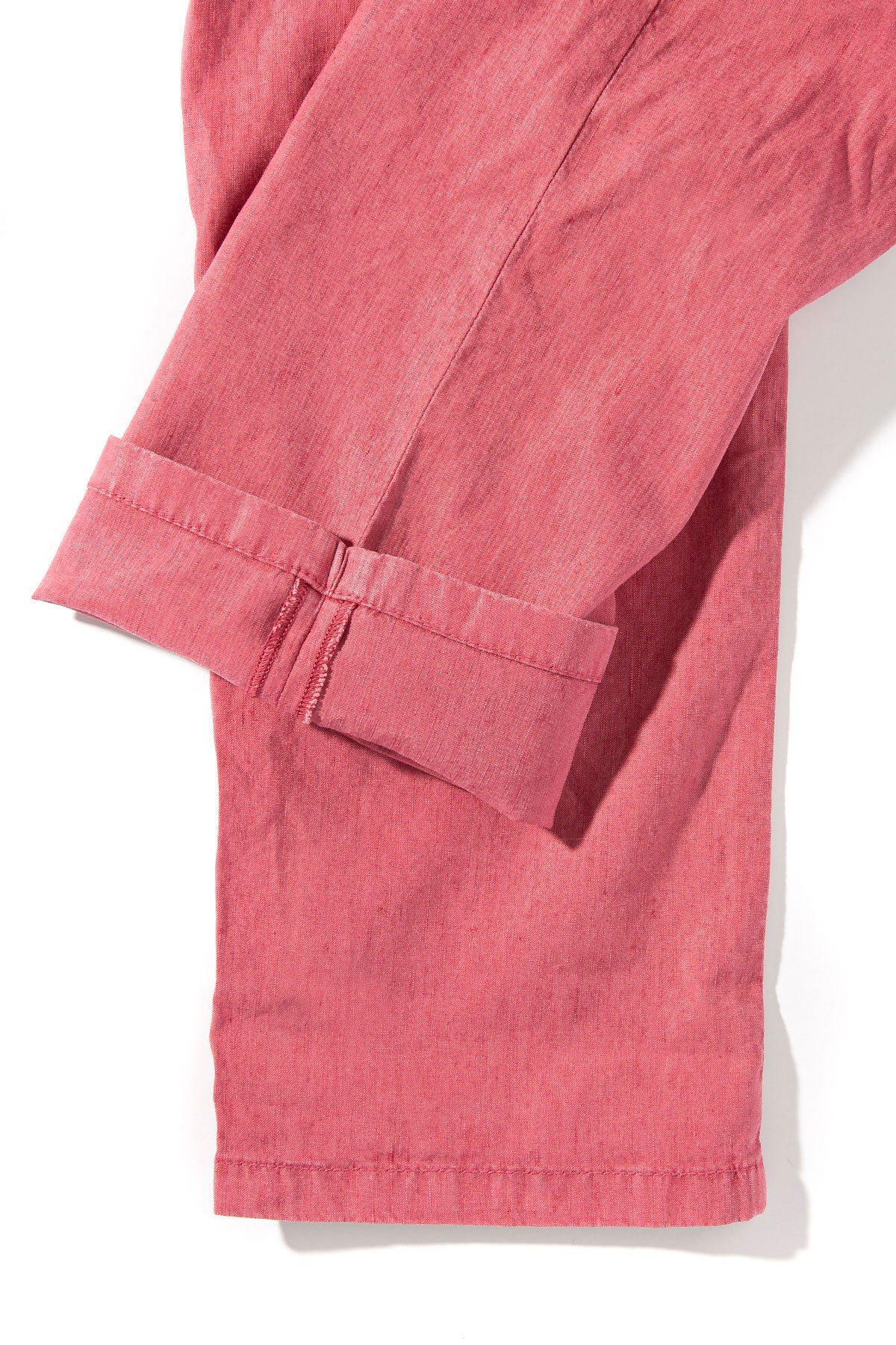 Teleria Zed Barbados 5-Pocket Stretch Linen In Sangria Mens - Pants - 5 Pocket