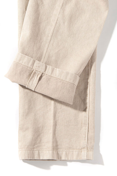 Teleria Zed Marks Trousers In Ecru Mens - Pants - 4 Pocket