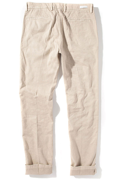 Teleria Zed Marks Trousers In Ecru Mens - Pants - 4 Pocket