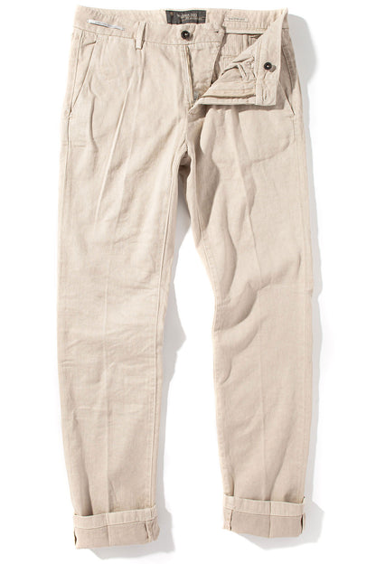 Teleria Zed Marks Trousers In Ecru Mens - Pants - 4 Pocket