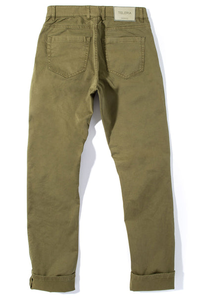 Teleria Zed Summit 5-Pocket Cotton Twill In Avocado Mens - Pants - 5 Pocket