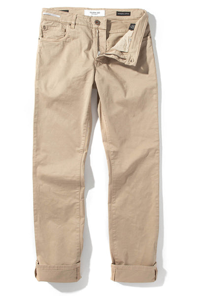 Teleria Zed Summit 5-Pocket Cotton Twill In Beige Mens - Pants - 5 Pocket