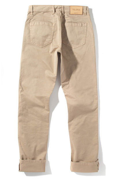 Teleria Zed Summit 5-Pocket Cotton Twill In Beige Mens - Pants - 5 Pocket