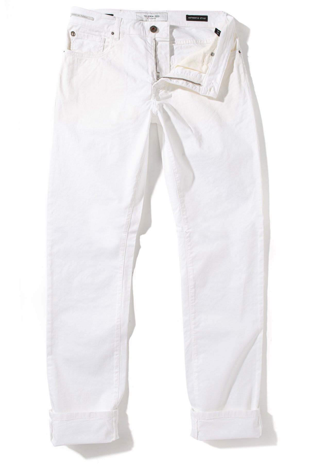 Teleria Zed Summit 5-Pocket Cotton Twill In Bianco Mens - Pants - 5 Pocket
