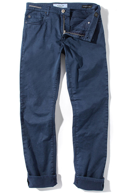 Teleria Zed Summit 5-Pocket Cotton Twill In Blue Cina Mens - Pants - 5 Pocket