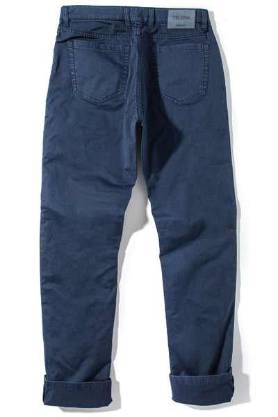 Teleria Zed Summit 5-Pocket Cotton Twill In Blue Cina Mens - Pants - 5 Pocket