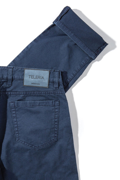 Teleria Zed Summit 5-Pocket Cotton Twill In Blue Cina Mens - Pants - 5 Pocket