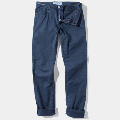 Teleria Zed Summit 5-Pocket Cotton Twill In Blue Cina Mens - Pants - 5 Pocket