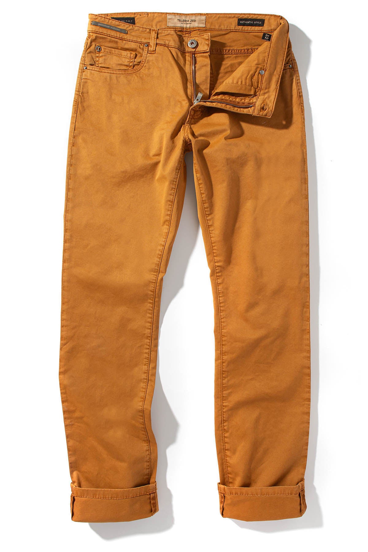 Teleria Zed Summit 5-Pocket Cotton Twill In Dark Ochra Mens - Pants - 5 Pocket