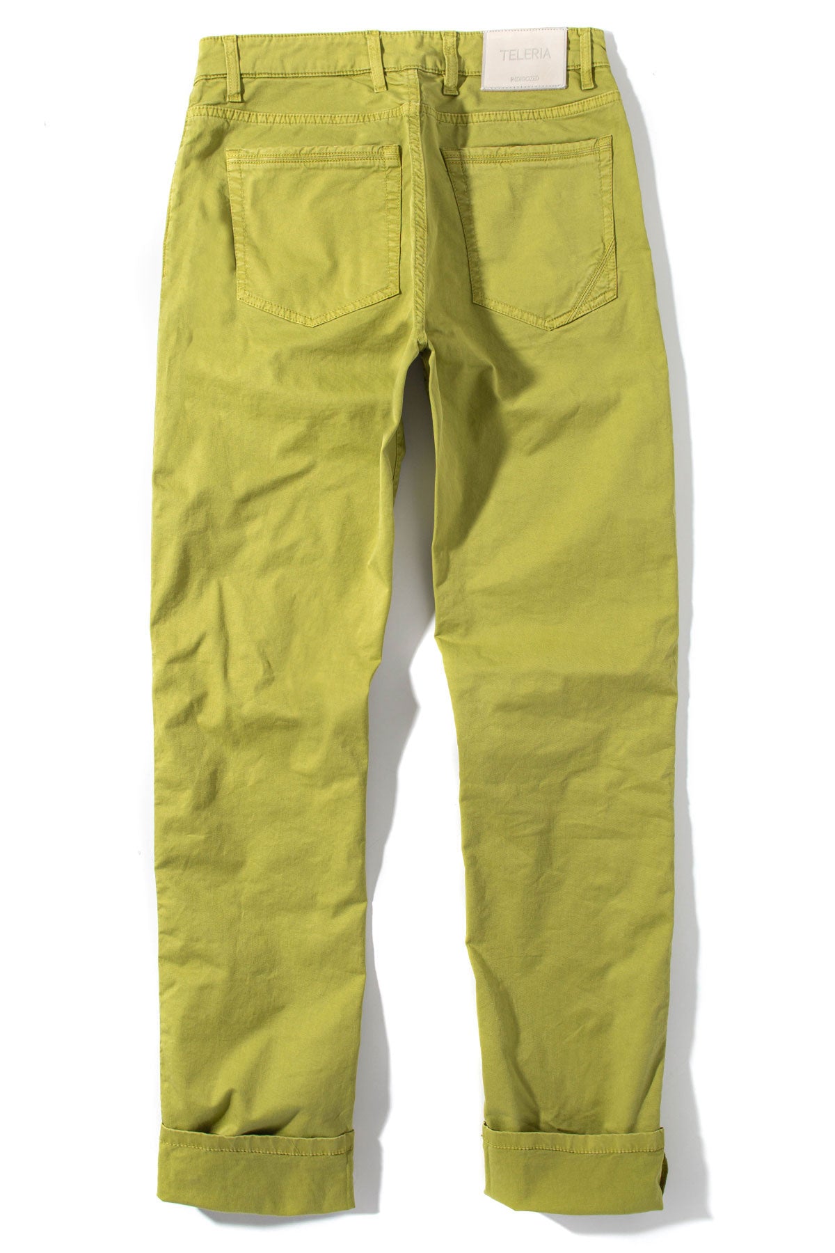 Teleria Zed Summit 5-Pocket Cotton Twill In Lime Mens - Pants - 5 Pocket