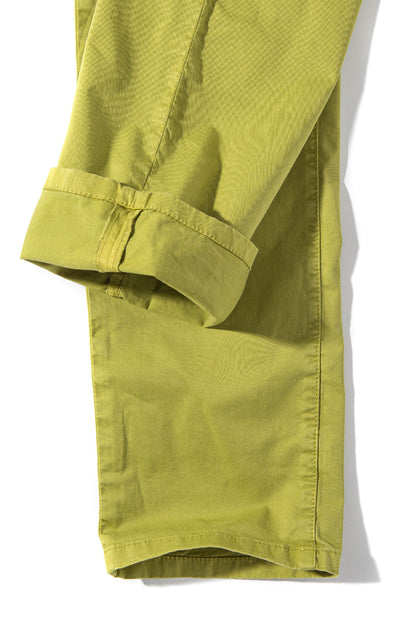 Teleria Zed Summit 5-Pocket Cotton Twill In Lime Mens - Pants - 5 Pocket