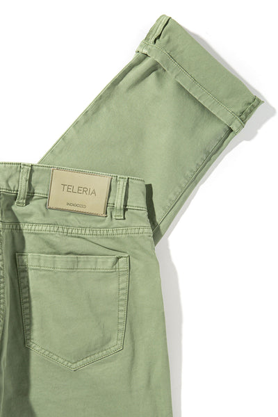Teleria Zed Summit 5-Pocket Cotton Twill In Menta Mens - Pants - 5 Pocket