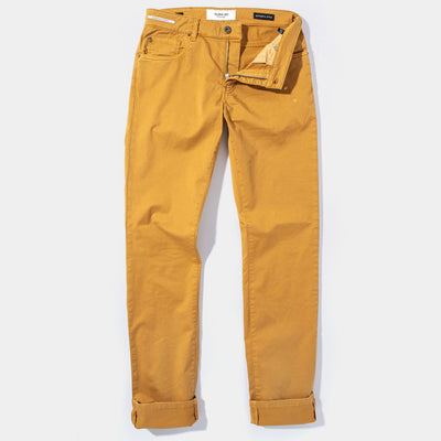 Teleria Zed Summit 5-Pocket Cotton Twill In Ochra Mens - Pants - 5 Pocket
