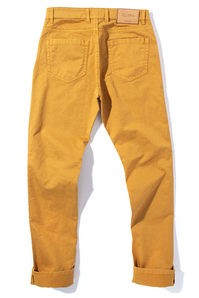 Teleria Zed Summit 5-Pocket Cotton Twill In Ochra Mens - Pants - 5 Pocket