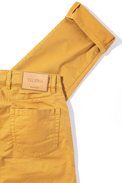 Teleria Zed Summit 5-Pocket Cotton Twill In Ochra Mens - Pants - 5 Pocket
