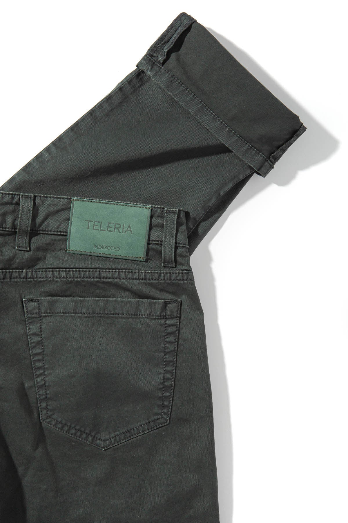 Teleria Zed Summit 5-Pocket Cotton Twill In Verde Loden Mens - Pants - 5 Pocket