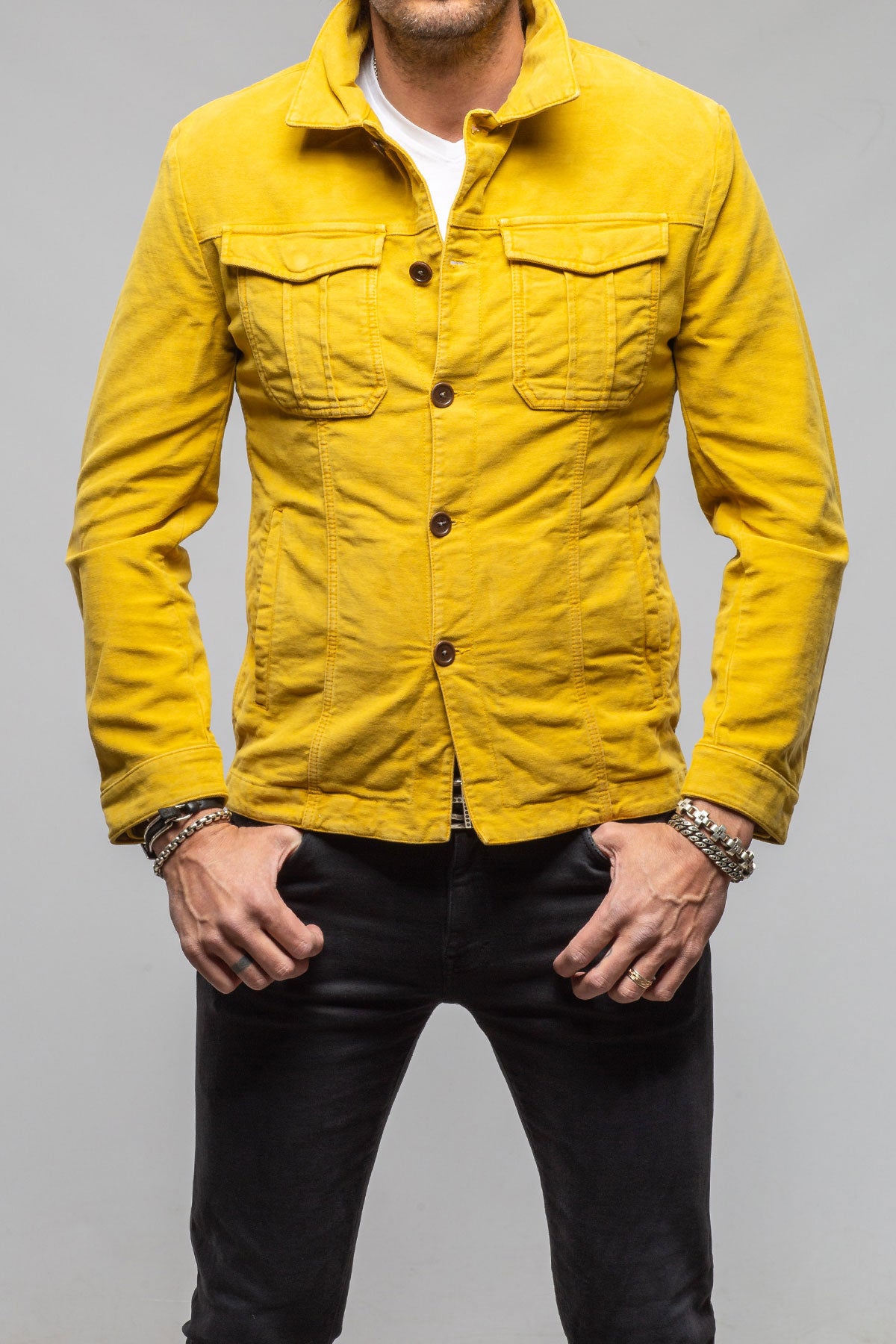 Trace Overdyed Moleskin Overshirt | Mens - Outerwear - Overshirts | Teleria Zed