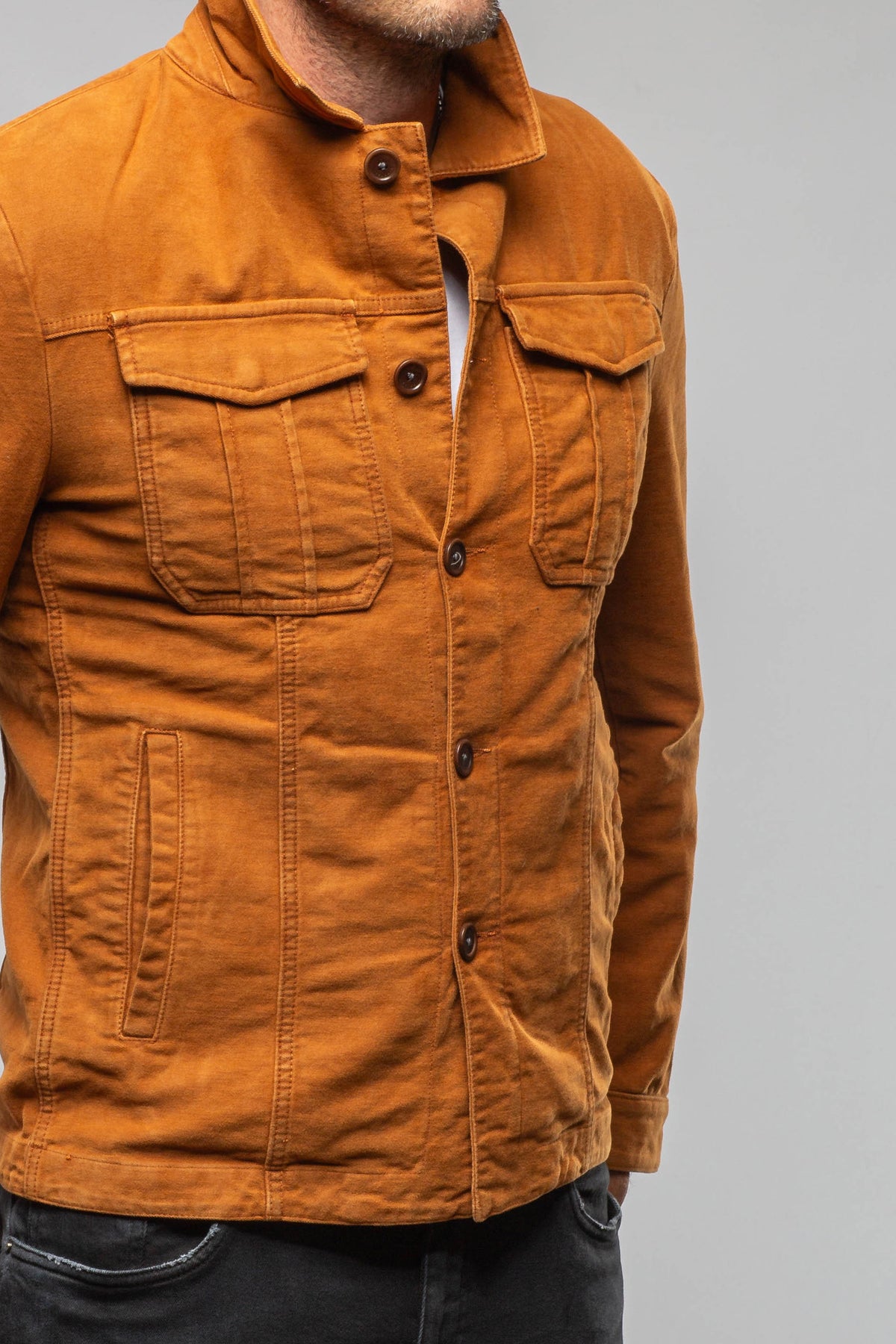 Teleria Zed Trace Overdyed Moleskin Overshirt Mens - Outerwear - Overshirts